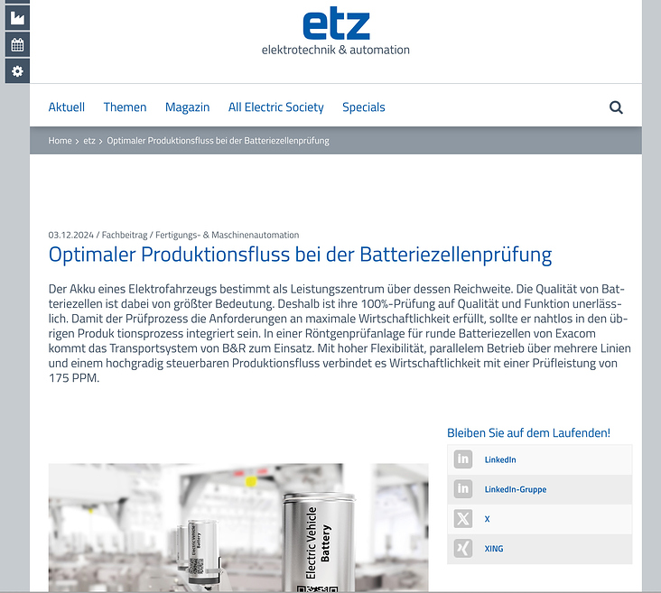 ETZ- Fachpressebeitrag Mechatronik