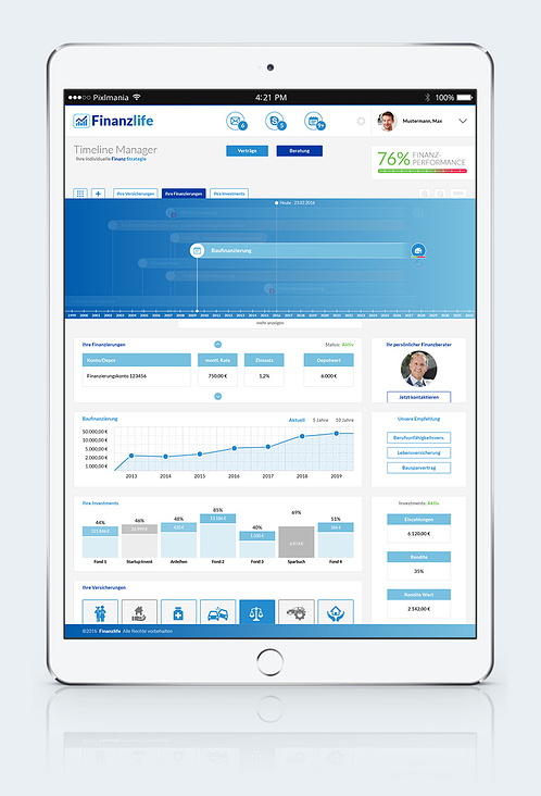 Mockup Finanzlife App