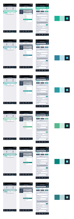School App Color Variations