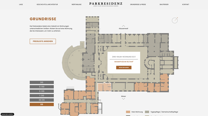 Interaktive Grundrisse