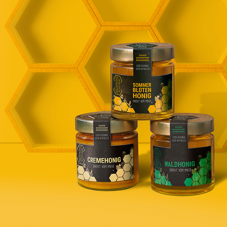 Honigetiketten und Logodesign