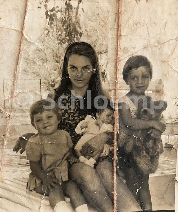 Niedliches Familienfoto vorher