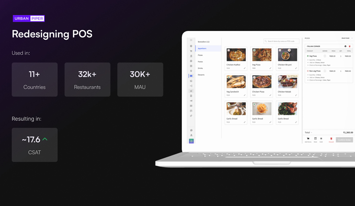 UrbanPiper POS Redesign – +17.4% CSAT