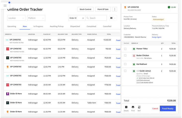 Order Tracker Screen