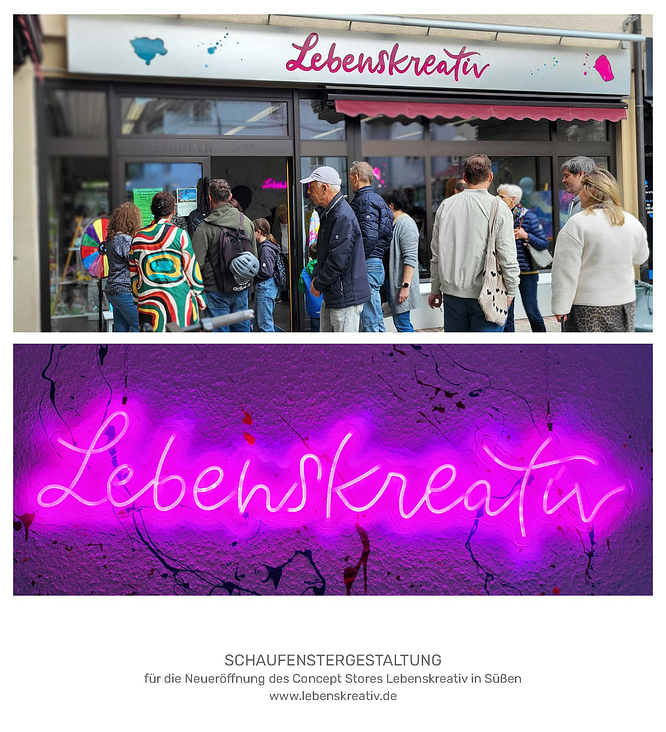 Schaufenstergestaltung Lebenskreativ