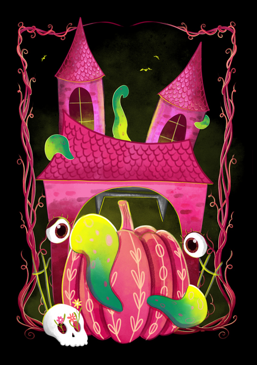 Spukiges Halloween-Schloss