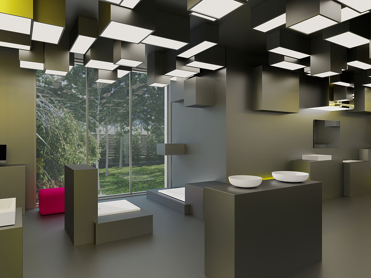 Designkonzept Sanitär-Showroom