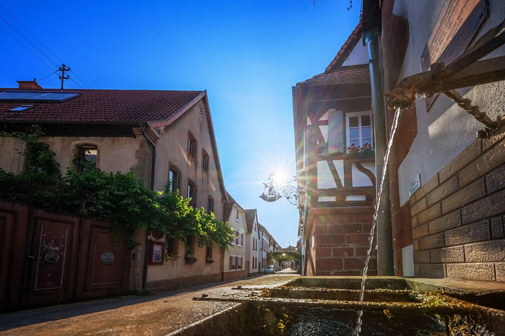 Ortsansicht am Morgen
