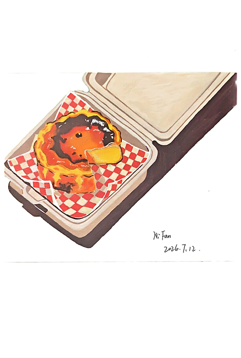 Illustration, Lebensmittelillustration, Dessert, Getränke, Handzeichnung, Alkoholmarker, Grußkarte, Print