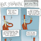 “Cartoonserie Herr Schnabulak” from Schnabuladenfabrik