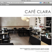 «Café Clara München – Web & Print» de plinx industries