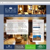 «Website Krone Hotel Tübingen» de pjunger design | agentur