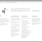 «Immobilienbewertung Tübingen» de pjunger design | agentur