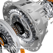 «3D-CGI Explosionsaufbau Fahrzeuggetriebe» de Fotorealistisches 3D-CGI