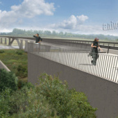 “brücke über den muldestausee pouch” from archimetrix | animation