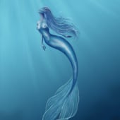„Mermaid digital painting“ von Kathrin Günther