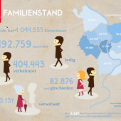 «Infografik über Köln. Familienstand» de Illus | Icons | Infografiken
