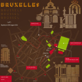 «Brüssel. Illustrierte Karte» de Illus | Icons | Infografiken