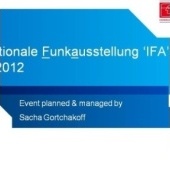 “Projektmanagement Messe-Präsenz IFA” from Sacha Gortchakoff