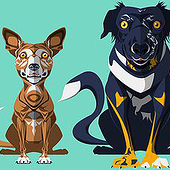 «Doggies Flatdesign» de Tobias von Anhalt