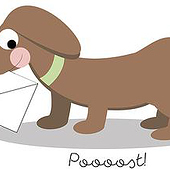 „Postkarten Motiv Dackel“ von Nicole Kristin Adler