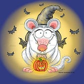 „Halloween Halloweenmotiv Vampir Fledermaus“ von Marion Schickert Coaching…