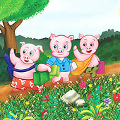 «„Three Little Pigs“ book illustrations» de Mona Brezel