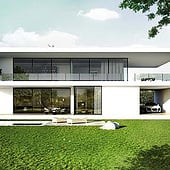 „Visualisierung modernes Einfamilienhaus“ von Pixelflix