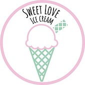 «Logodesign für »Sweet Love Ice Cream«» de Lydia Neuschmelting