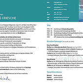 “Biografie Johannes Kriesche” from K-Design