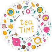 “Vektor – Illustrationen „Tea Time“” from Natalia Gorst