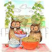 „Kapitelillustrationen für Eulen-Kinderbuch“ von Katrin Koopmann