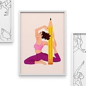 „Pencil Yoga Illustration“ von Sarah Appel