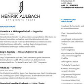 Agencies: “Mein Lebenslauf mit Referenzen” from Henrik Skölling