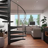 „Maisonette-Wohnung mit Wendeltreppe+3D-Grundris“ von Vision Reality