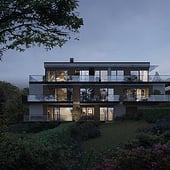 „Außenvisualisierung eines modernen Wohnhauses“ von Render Vision
