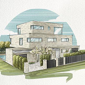 „Sketch des neuen Einzelhauses“ von Vision Reality