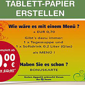 „Tablett-Papier, Tischsets erstellen | gestalten“ von Layout gestalten