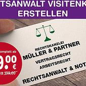 “Rechtsanwalt Rechtskanzlei Kanzlei Visitenkarten” from Layout gestalten