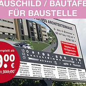 “Bauschild / Bautafel für Baustelle | gestalten” from Layout gestalten