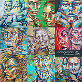 «Bunte Gesichter, Kunstwerke aus Cottbus BB» de Carolyn Mielke