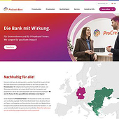 «Relaunch/Neuentwicklung Homepage ProCredit Bank» de Peter Zimmer