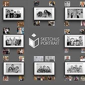 „Familienportrait handgezeichnet mit Bleistift“ von Sketchus Portrait