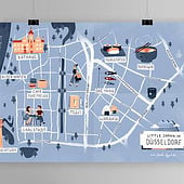 “Illustrierte Karte von Düsseldorf” from Sarah Appel