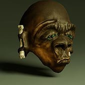 “Character Modelling „Dead priest’s head“” from Alex Komisar