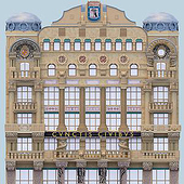 Diseñadores: «Fassaden-Entwurf für die Gran Via 19, Madrid» de Maximilian Georg Liebscher
