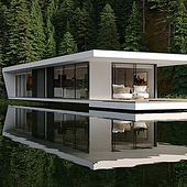 „Haus am See 3D Visualisierung“ von Aleksandar Kovacevic