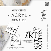 „Acrylgemälde Gutschein – Unikat auf Leinwand“ von carographic by Carolyn Mielke