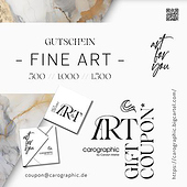 Agenturen: „Fine Art Wertgutschein – 500 / 1.000 / 1.500 €“ von carographic by Carolyn Mielke