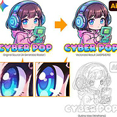 Designers: “Manuelle Vektorisierung & Reinzeichnung eines KI” from Genki Takata